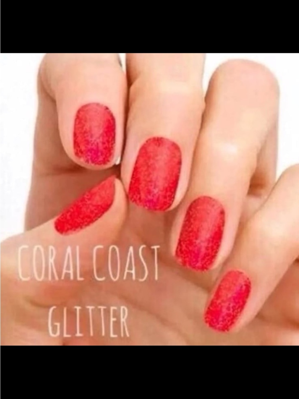 Color Street Sparkling Coral Coast Red Nail Strips